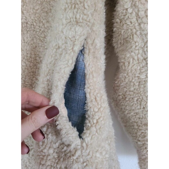 Pendleton Sherpa Fleece Cozy Western Cowgirl Teddy Coat Jacket w Pockets SMALL S - Picture 6 of 9